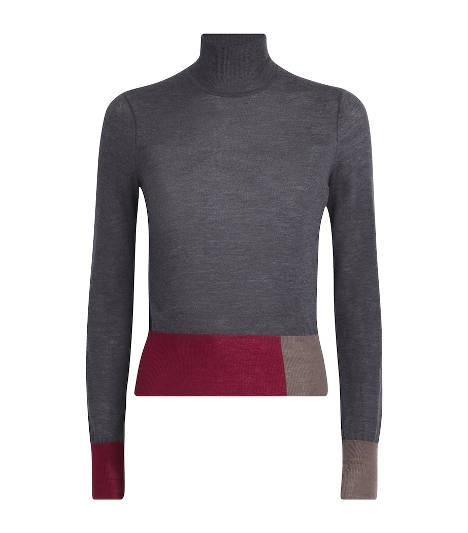 Cashmere High-Neck Sweater SMOKE COMBO Image 1