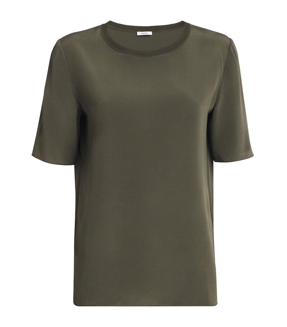 Joseph Womens Silk Crepe Rubin Blouse Palm Leaf Image 1