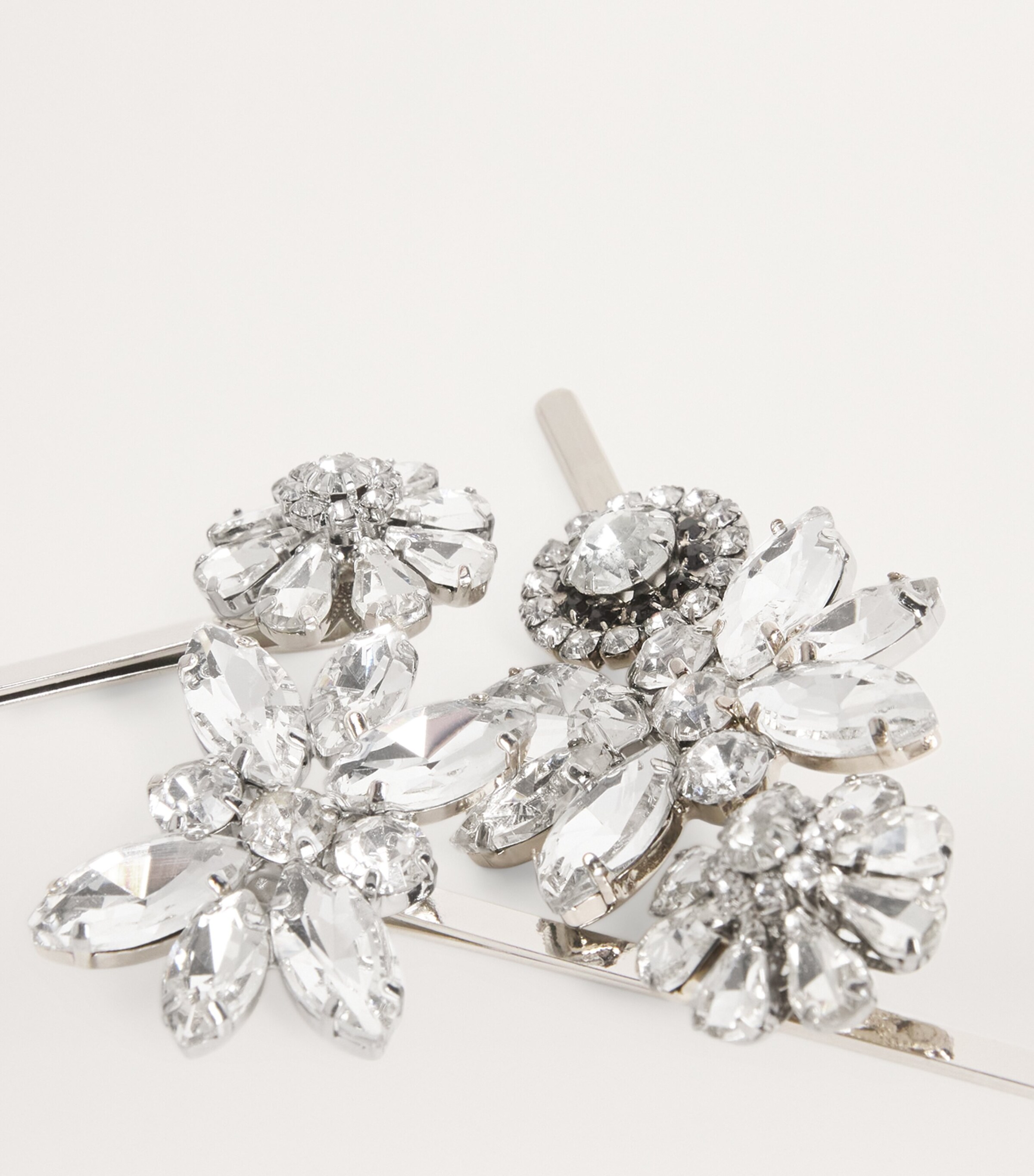 Zimmermann Embellished Crystal Hair Slides Silver/clear Image 4