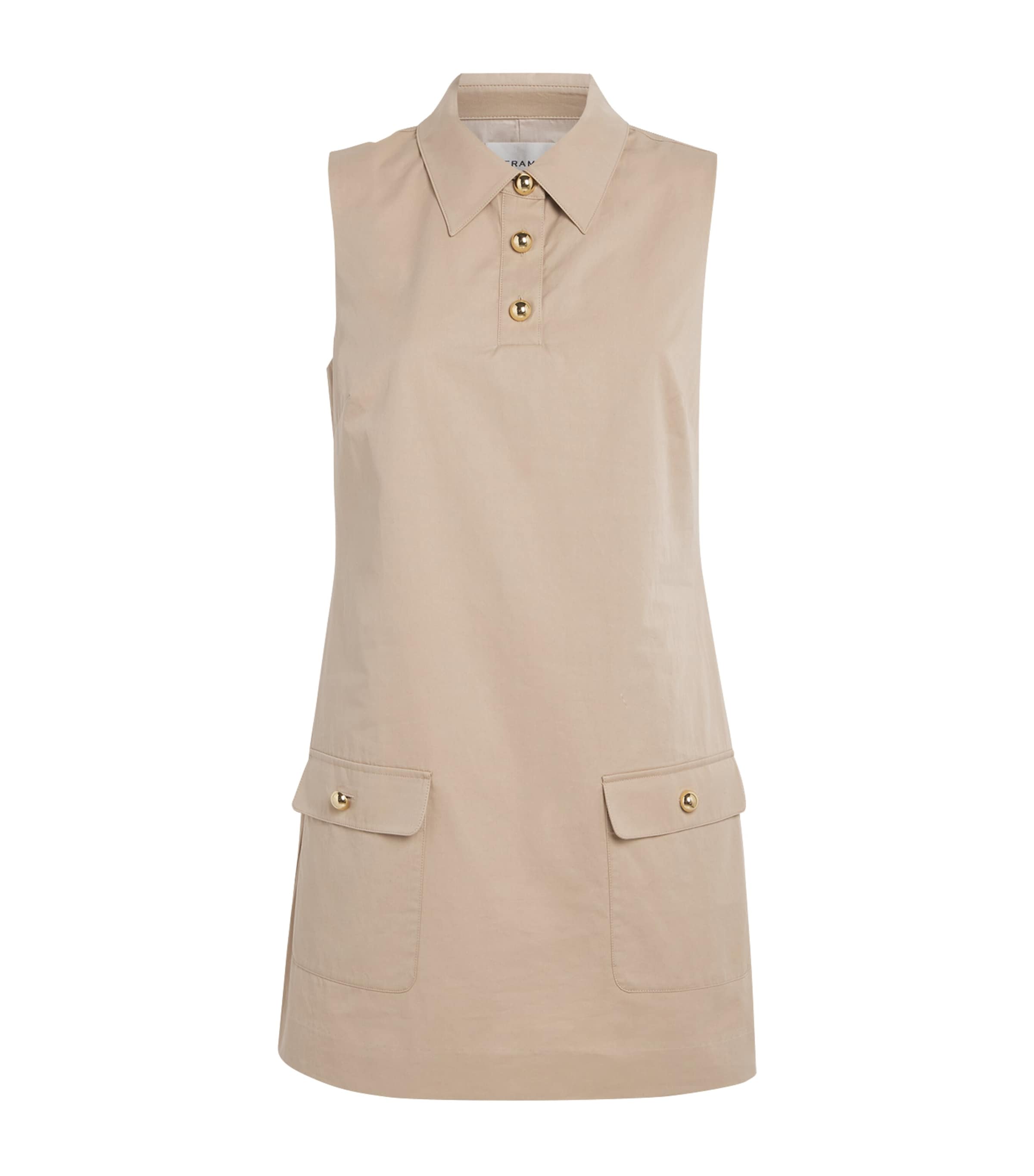 Frame The Utility Shift Mini Dress In Multi