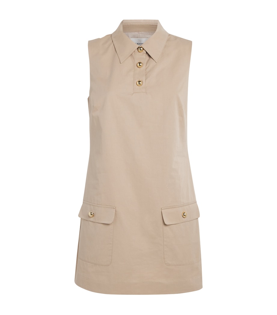 The Utility Shift Mini Dress LIGHT KHAKI Image 1