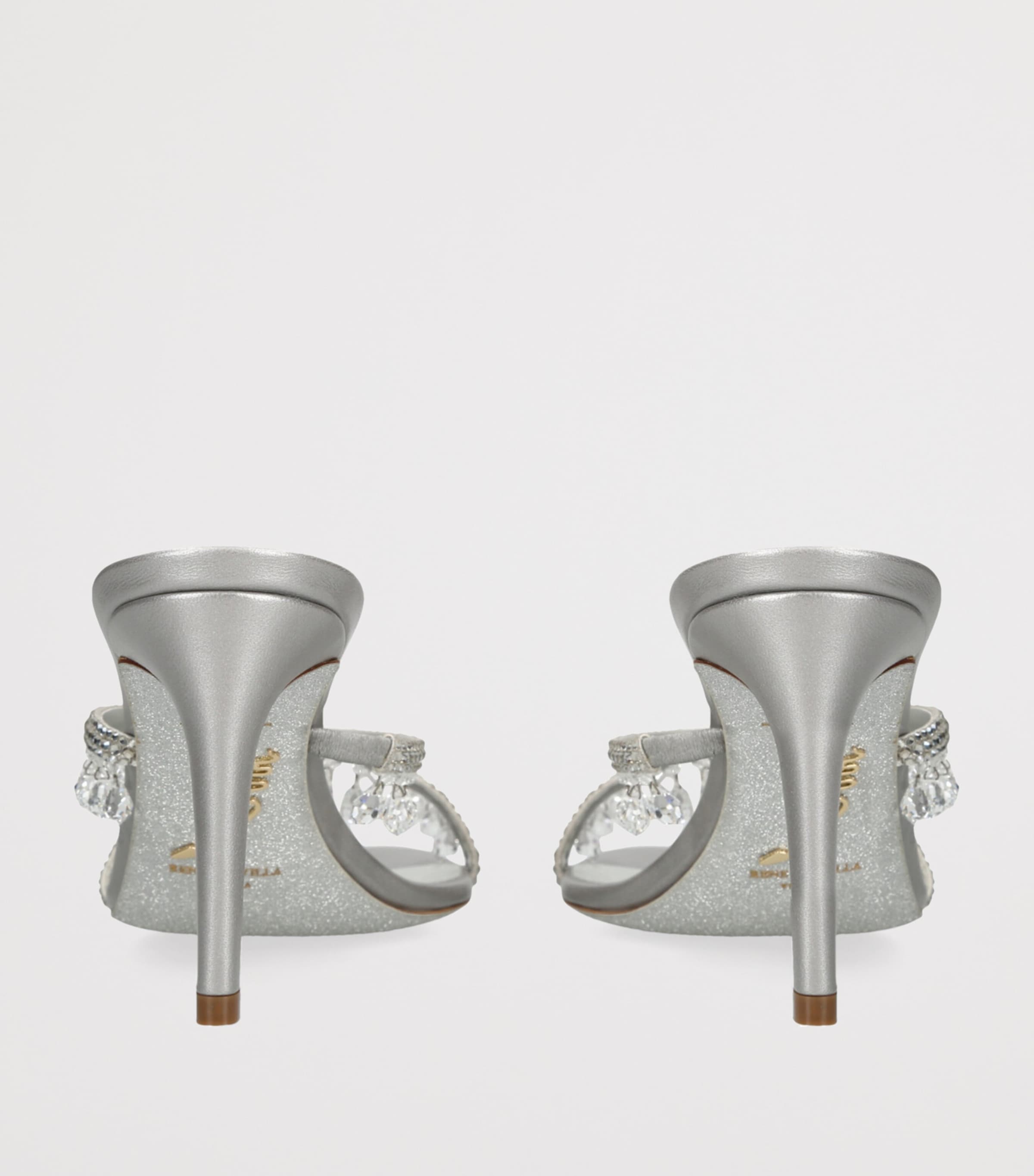Chandelier Heeled Mules 80 GREY Image 2