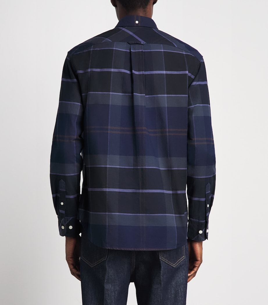 Barbour Mens Cotton Mineral Tartan Dunoon Shirt Midnight Loch Image 5