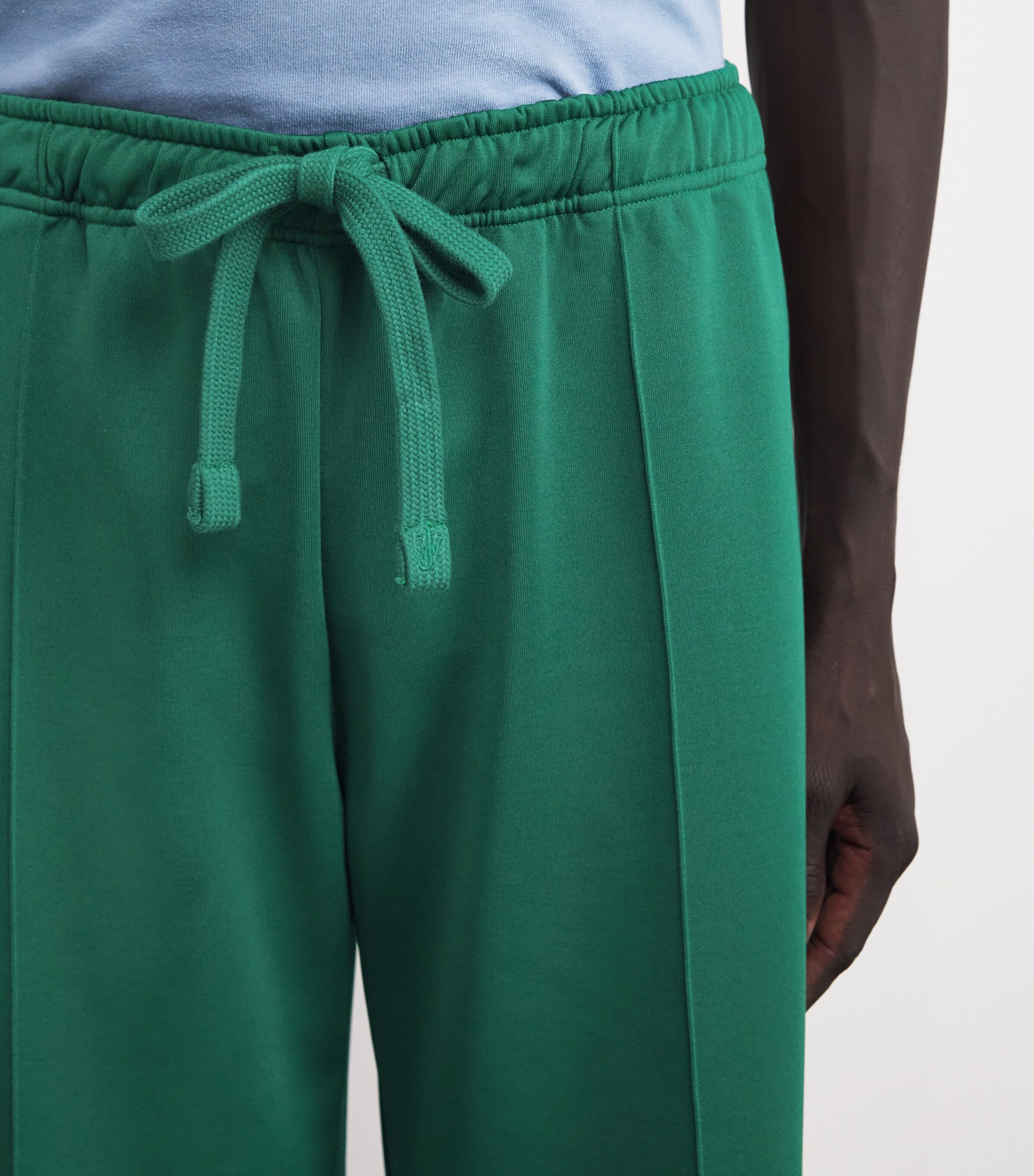 JW Anderson Mens Jersey Pintuck Sweatpants Dark Green Image 6