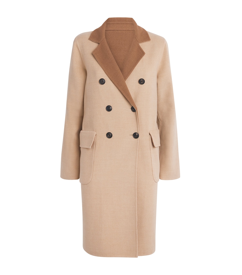 Wool Reversible Coat SABBIA, VISONE Image 1