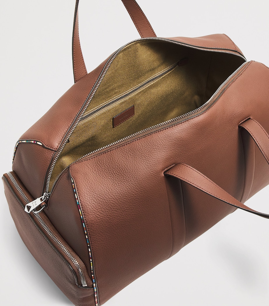 Leather Detachable Strap Holdall 62_TAN Image 4