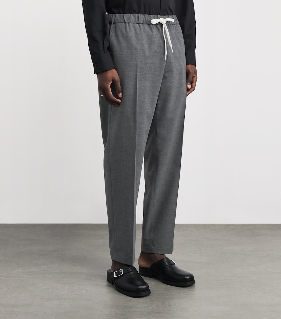 Drawstring Straight Tailored Trousers 860M Image 3