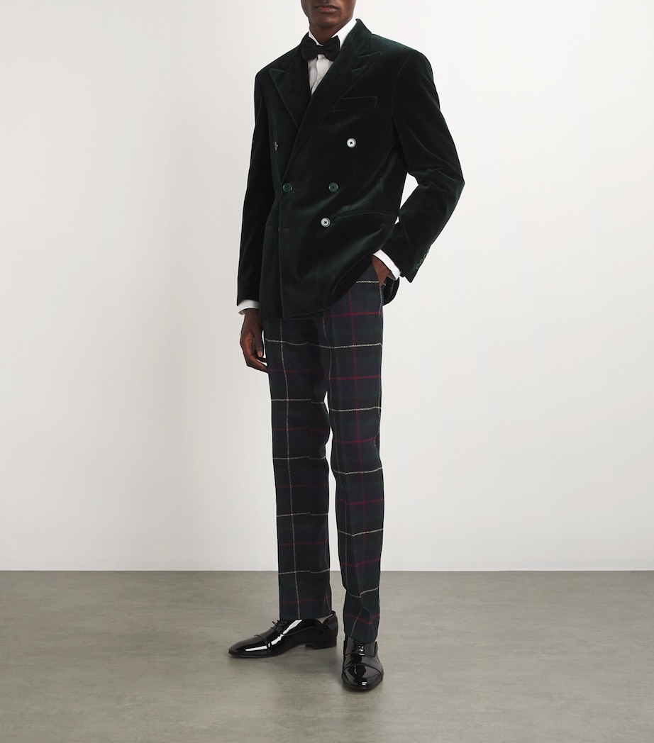 Polo Ralph Lauren Mens Wool Tartan Tailored Trousers Image 2