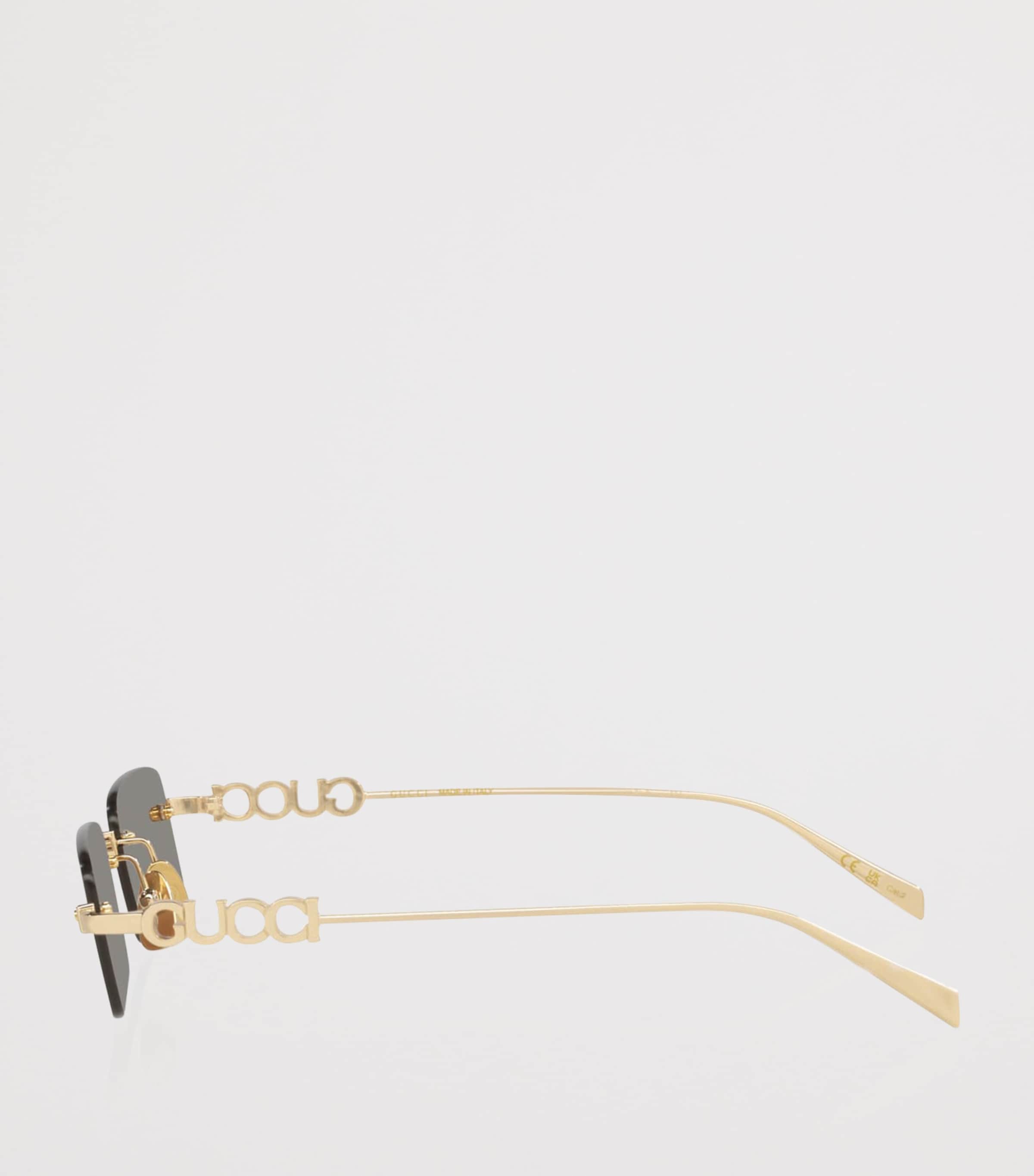 Gucci Metal Rectangular Sunglasses Image 3