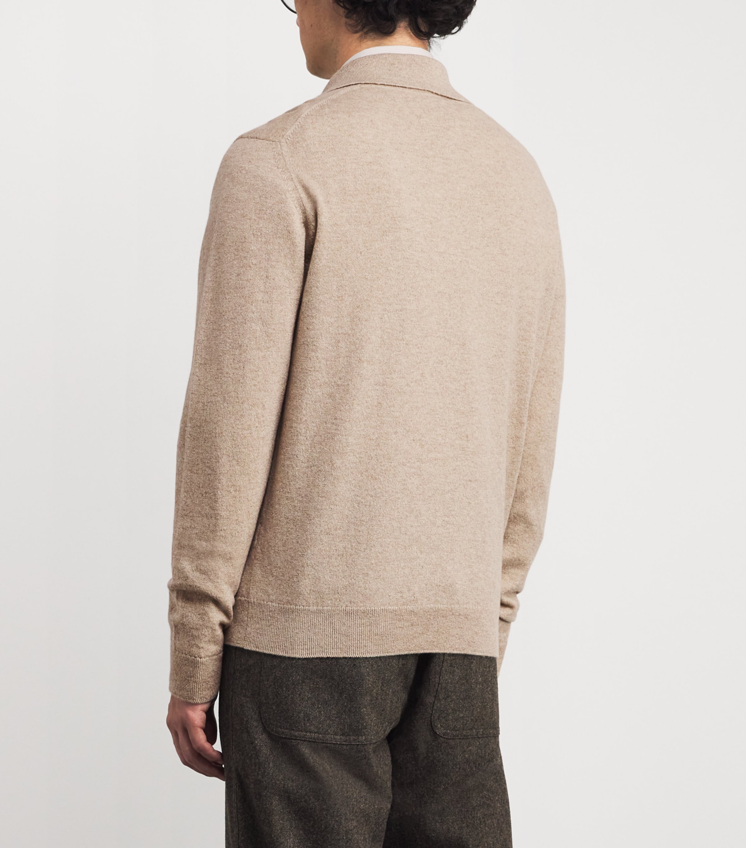 Cashmere Polo Sweater DARK MEDIUM DYED Image 4