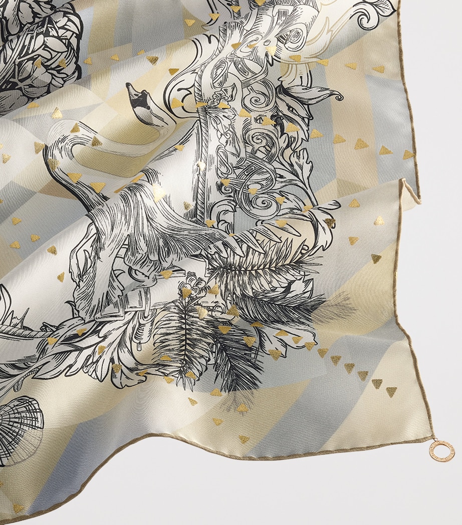 Silk Polychroma Venus Scarf BEIGE Image 2