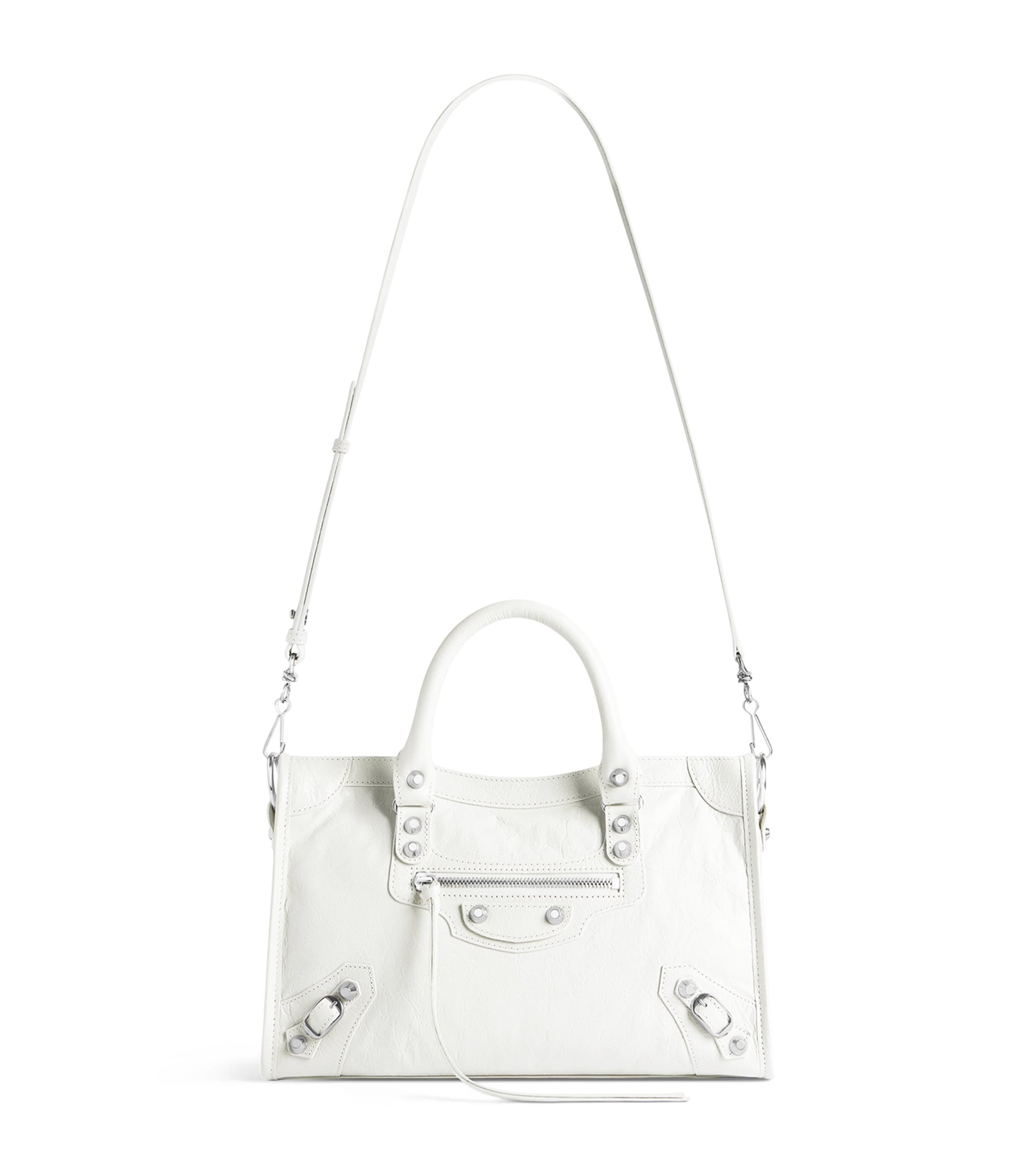 バッグ BALENCIAGA Neo Cagole S White Balenciaga White Small Neo Cagole City Shoulder Bag | Harrods UK