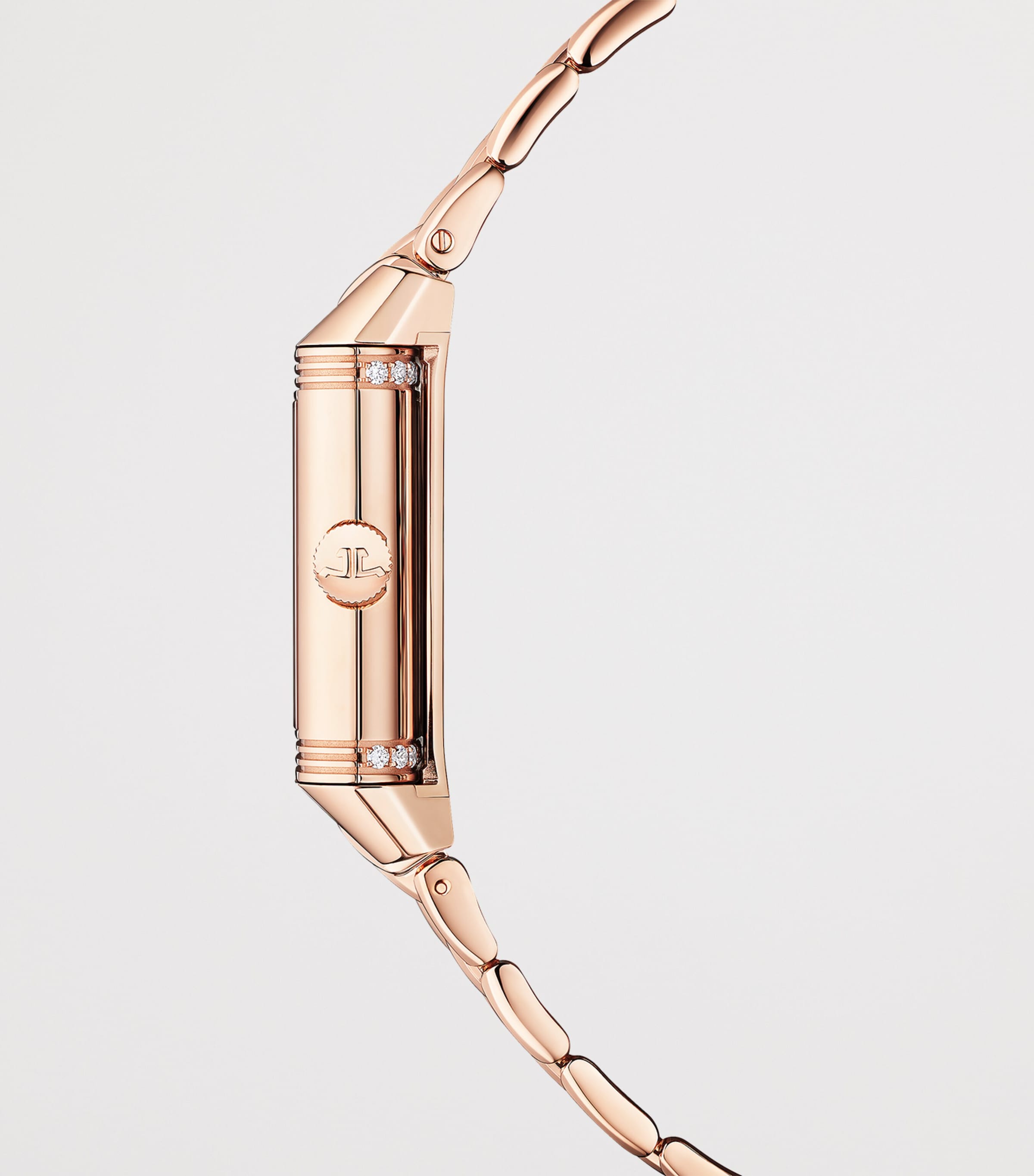 Jaeger-LeCoultre Rose Gold and Diamond Reverso One Duetto Watch 21mm Pink Gold Image 3