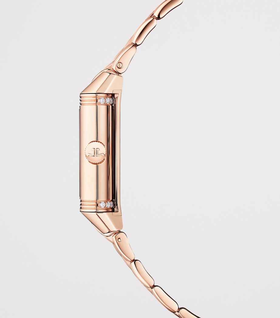 Jaeger-LeCoultre Rose Gold and Diamond Reverso One Duetto Watch 21mm Pink Gold Image 3