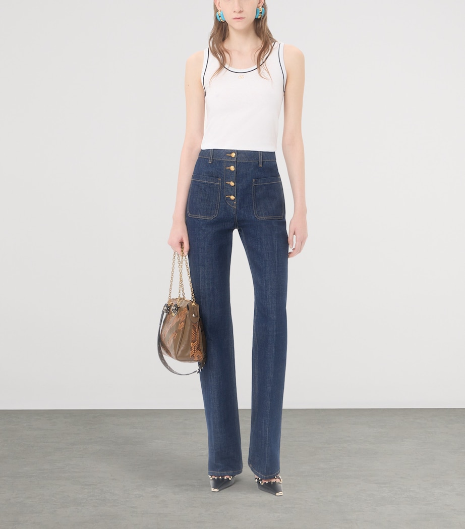 Valentino Womens Cotton VLogo Tank Top Image 2