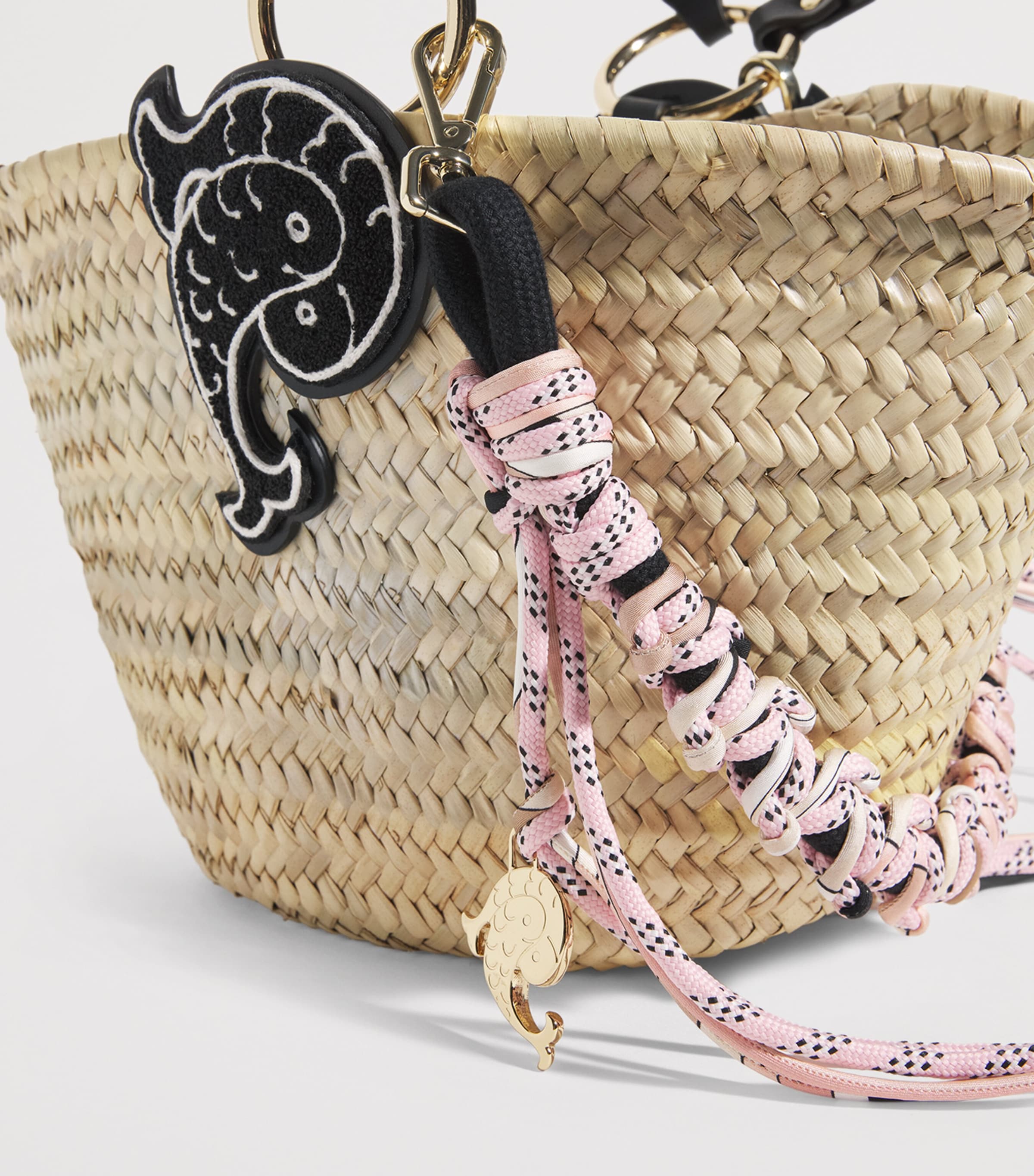 PUCCI Straw Pesci Basket Bag Nat+verde/lilla Image 4