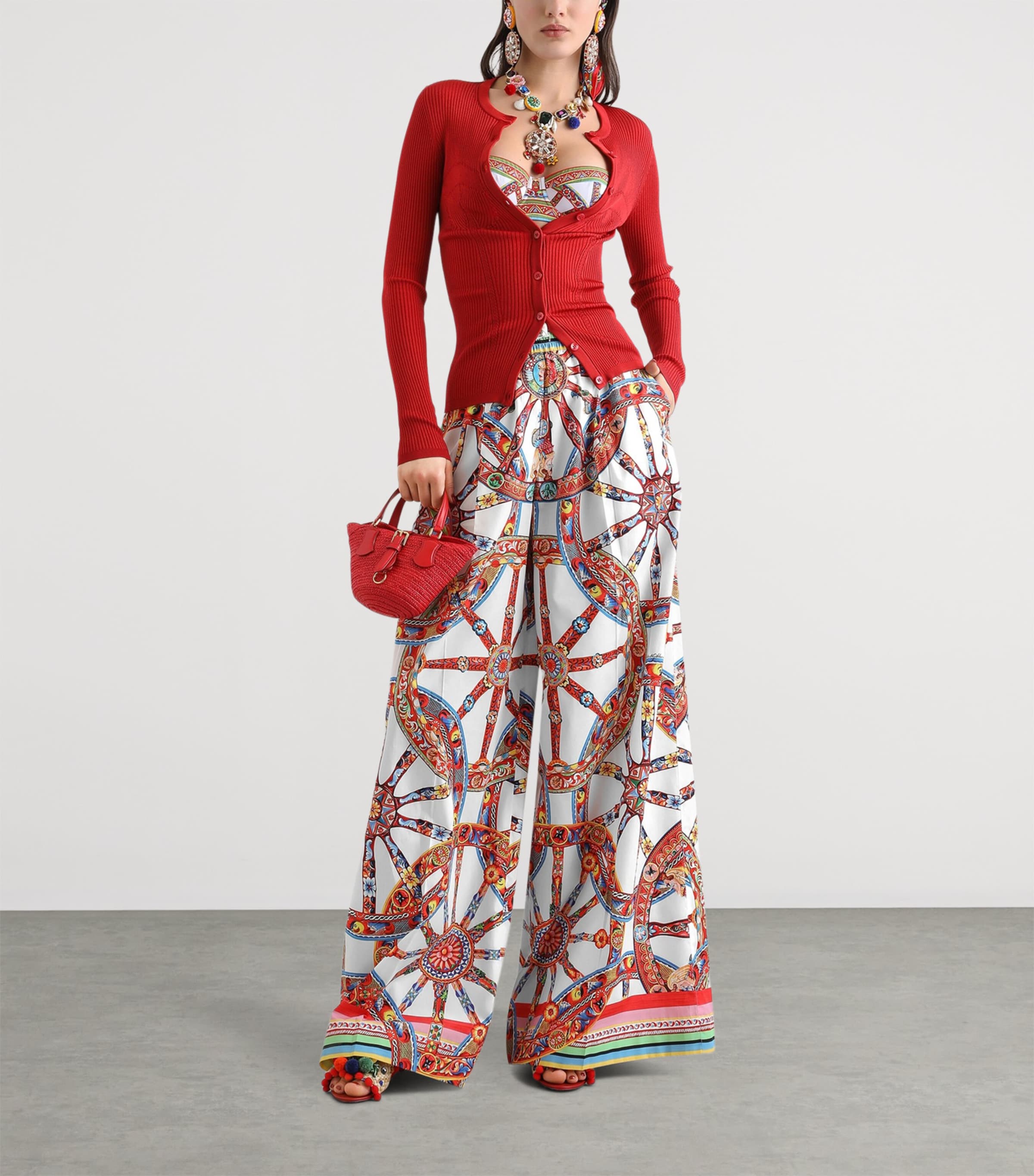 Dolce&Gabbana Multi Cotton Carretto Trousers | Harrods UK