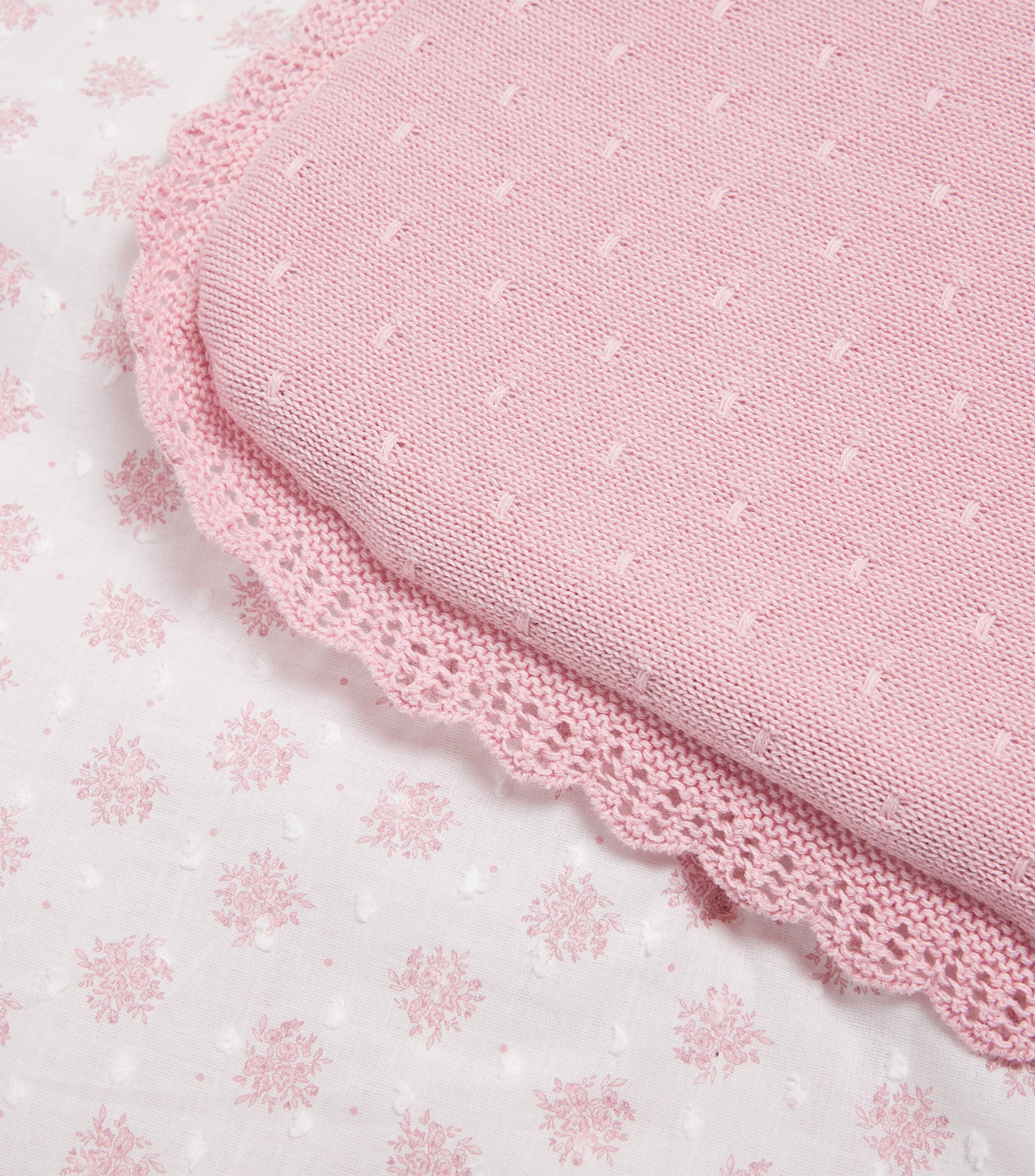 Cotton Knitted Baby Nest 422 H82 DUNE PINK Image 3