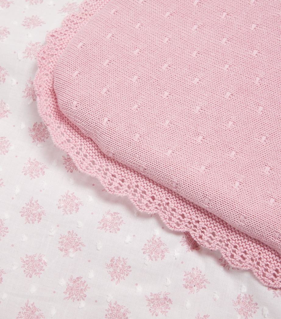 Cotton Knitted Baby Nest 422 H82 DUNE PINK Image 3