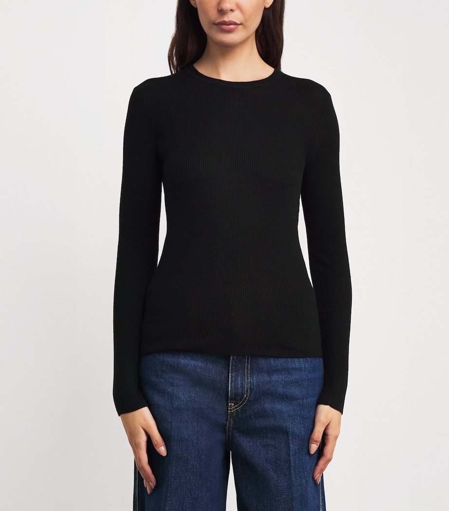 Wool-Silk Sweater BLACK Image 3