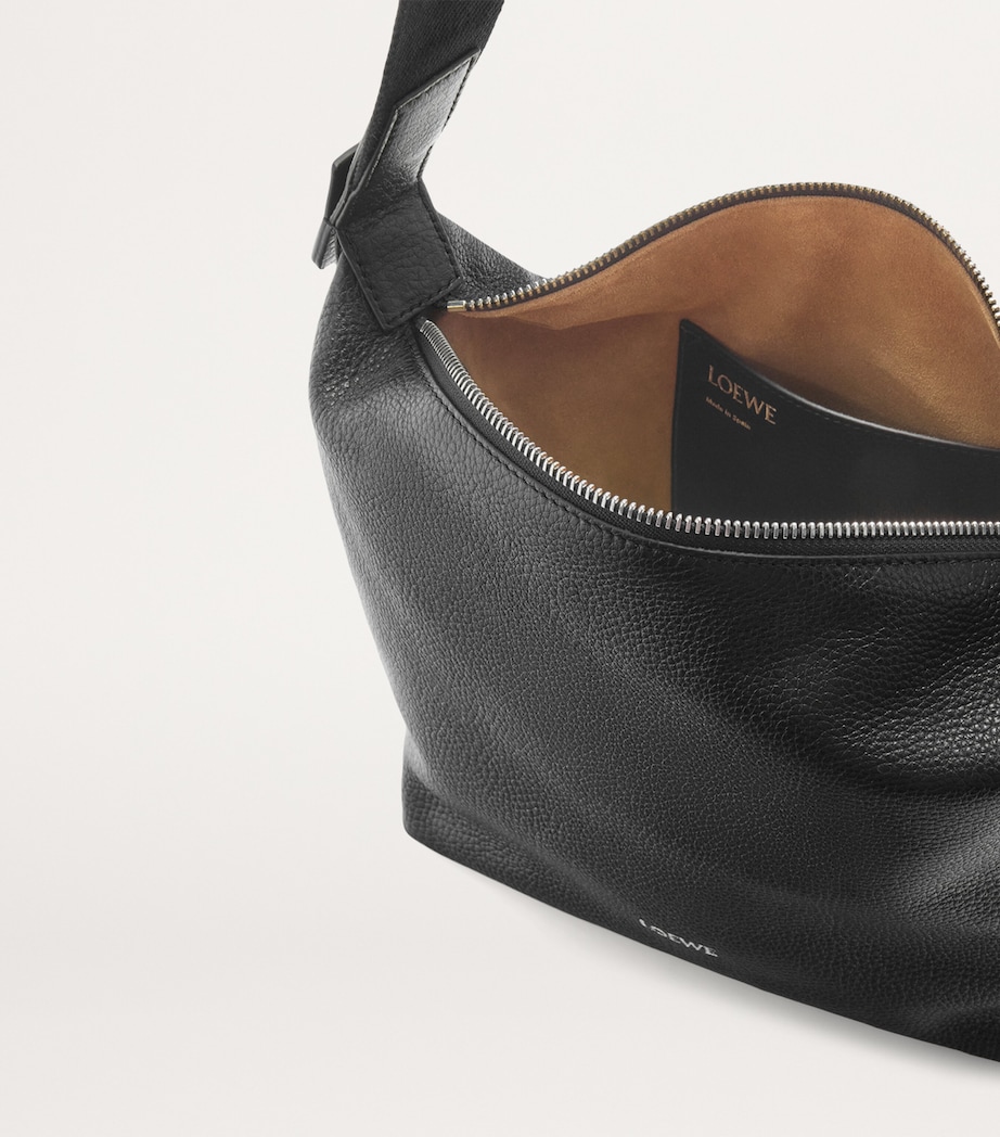 Small Leather Cubi Cross-Body Bag BLACK Image 4