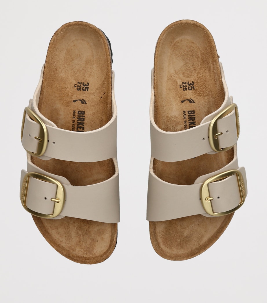 Birkenstock Kids Leather Arizona Big Buckle Sandals Beige Image 3