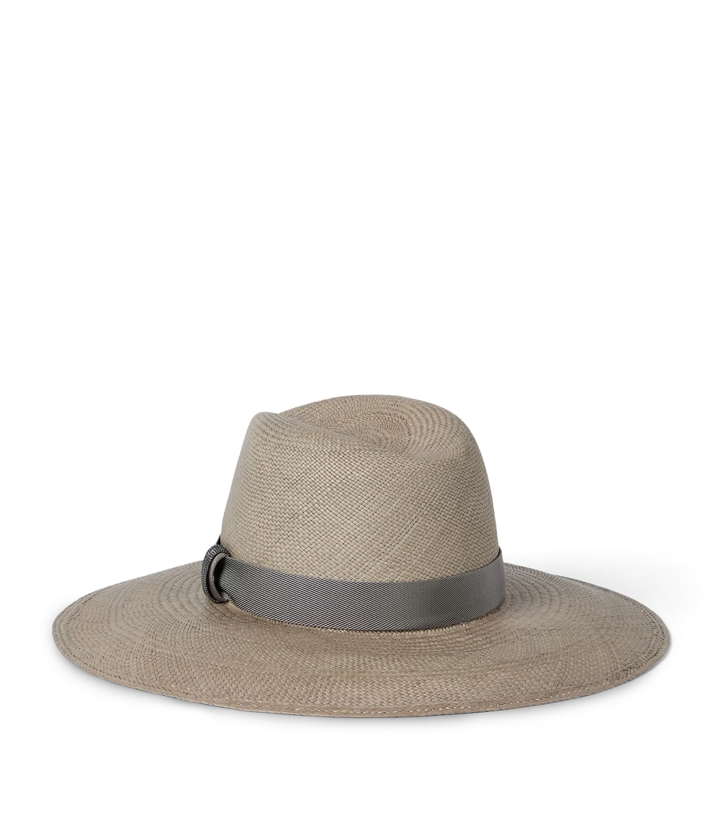 Brunello Cucinelli Straw Trilby Hat Image 1