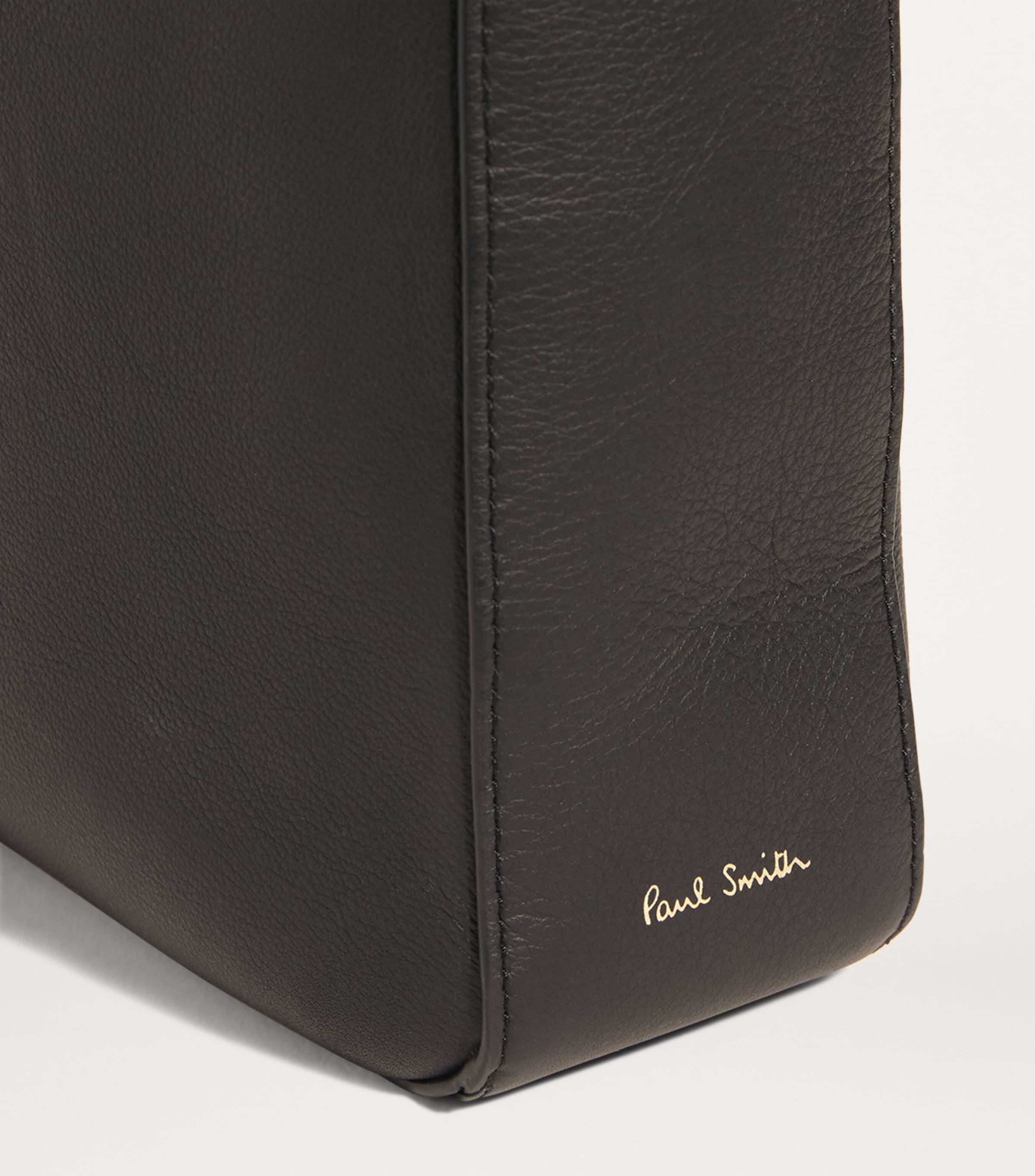 Leather Signature Stripe Briefcase BLACK Image 4