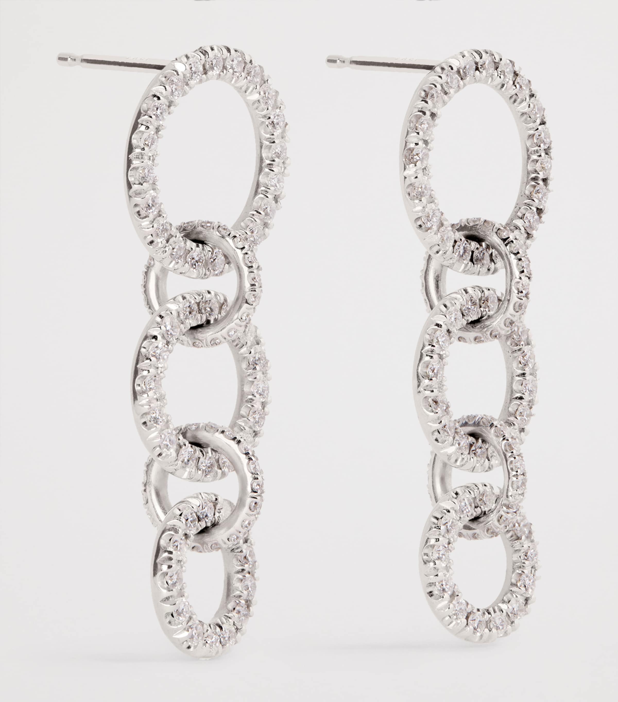 Spinelli Kilcollin White Gold and Diamond Talan Link Earrings White Gold Image 3