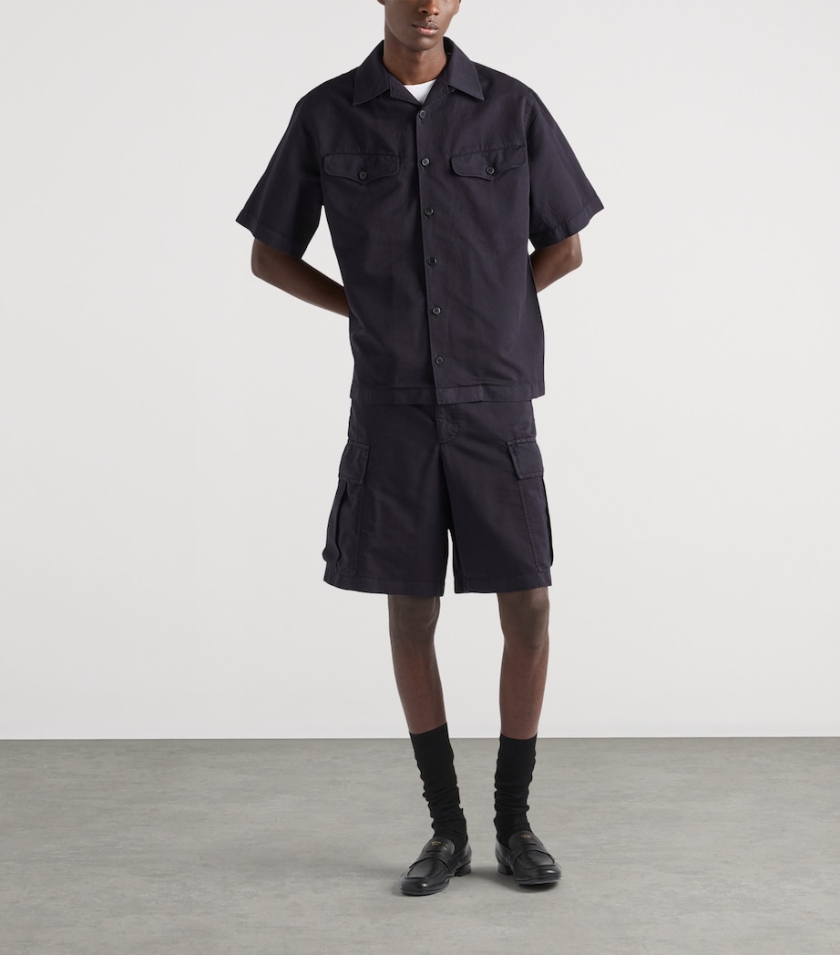 Prada Mens Cotton-Silk Bermuda Shorts Image 2