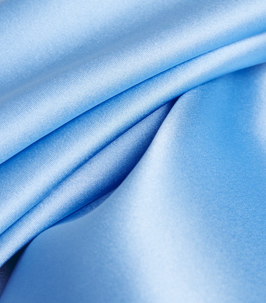 Silk Lace-Trim Bénédicte Maxi Slip Dress 5276 CIEL/LILA Image 5