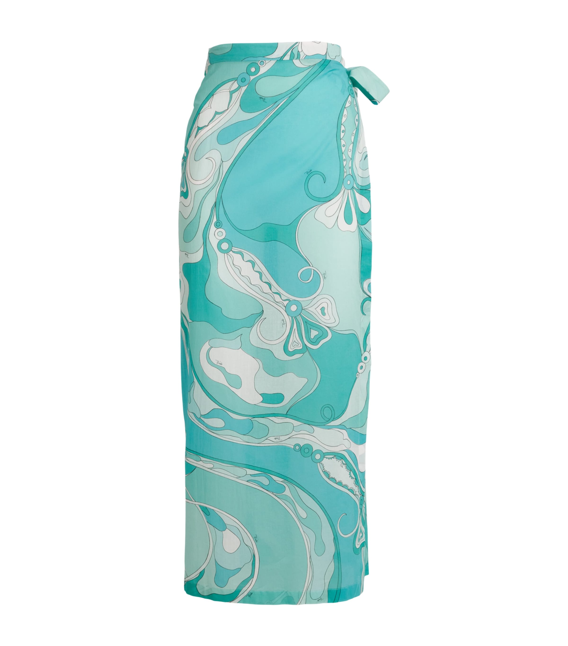 Cotton Orchidee Print Pareo 019/TURQUOISE Image 1