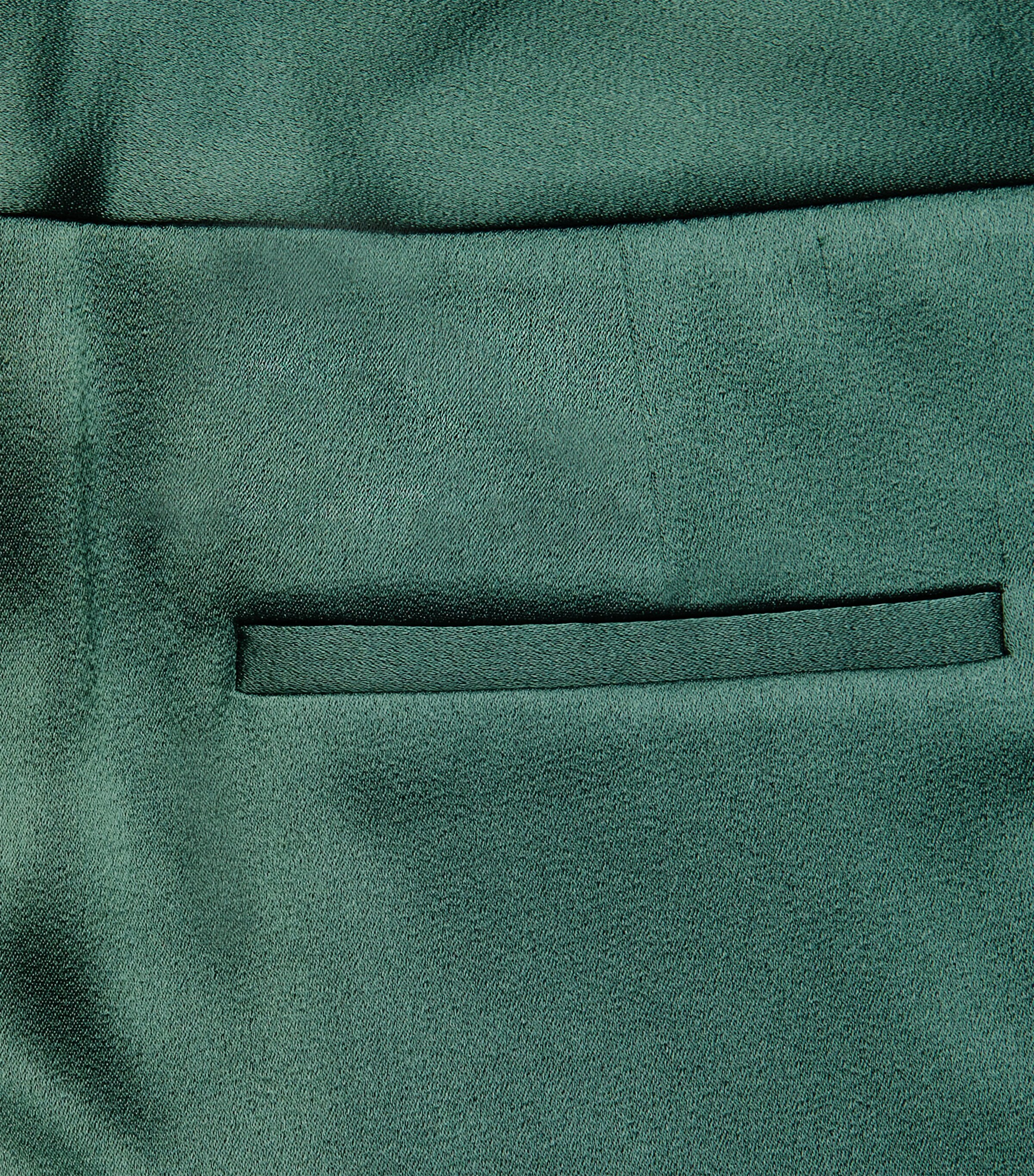 Satin Nessi Wide-Leg Trousers B345 GREEN MYSTIQUE Image 5