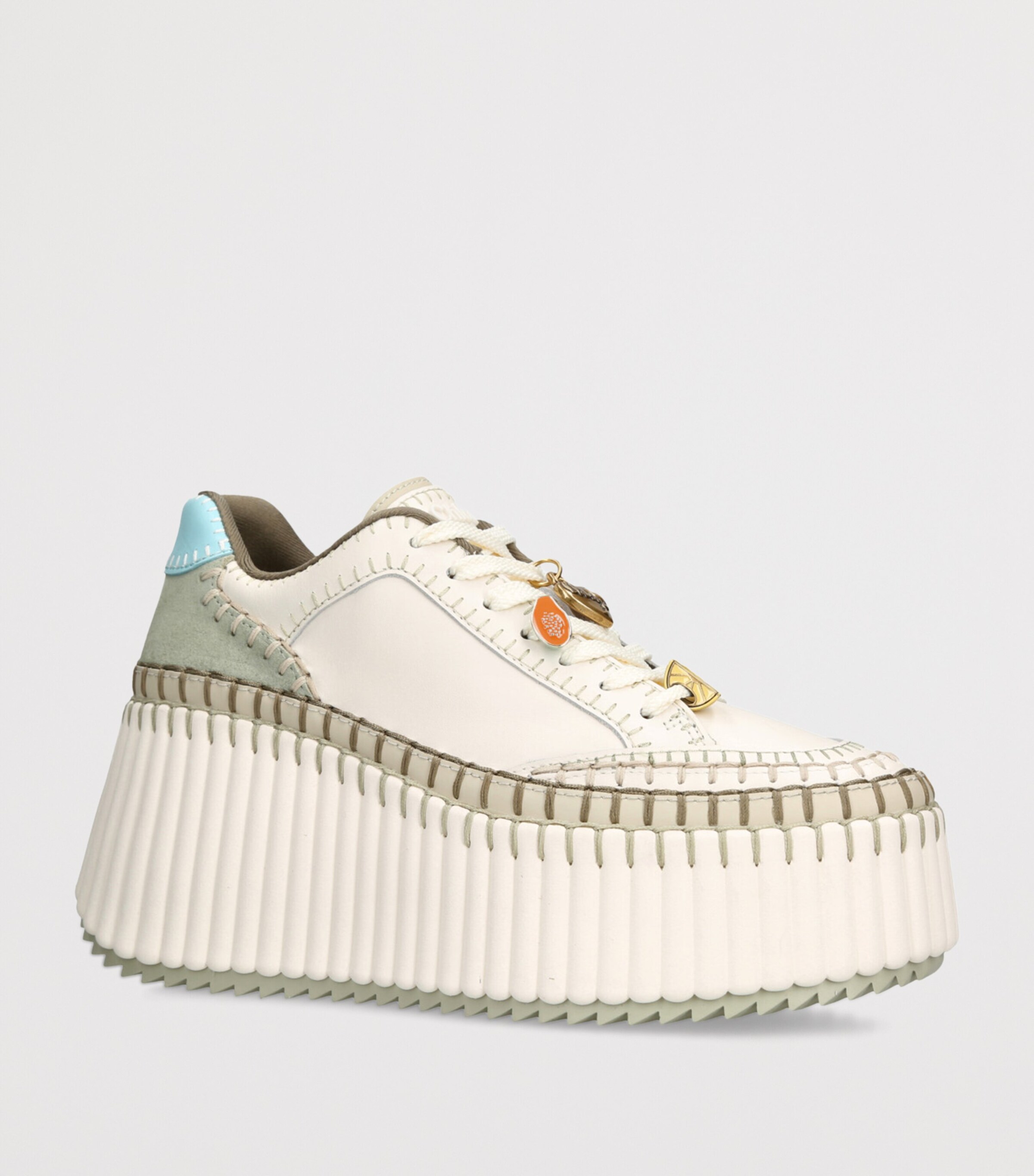 Chloé Nama Runner Platform Sneakers Turquoise Image 3