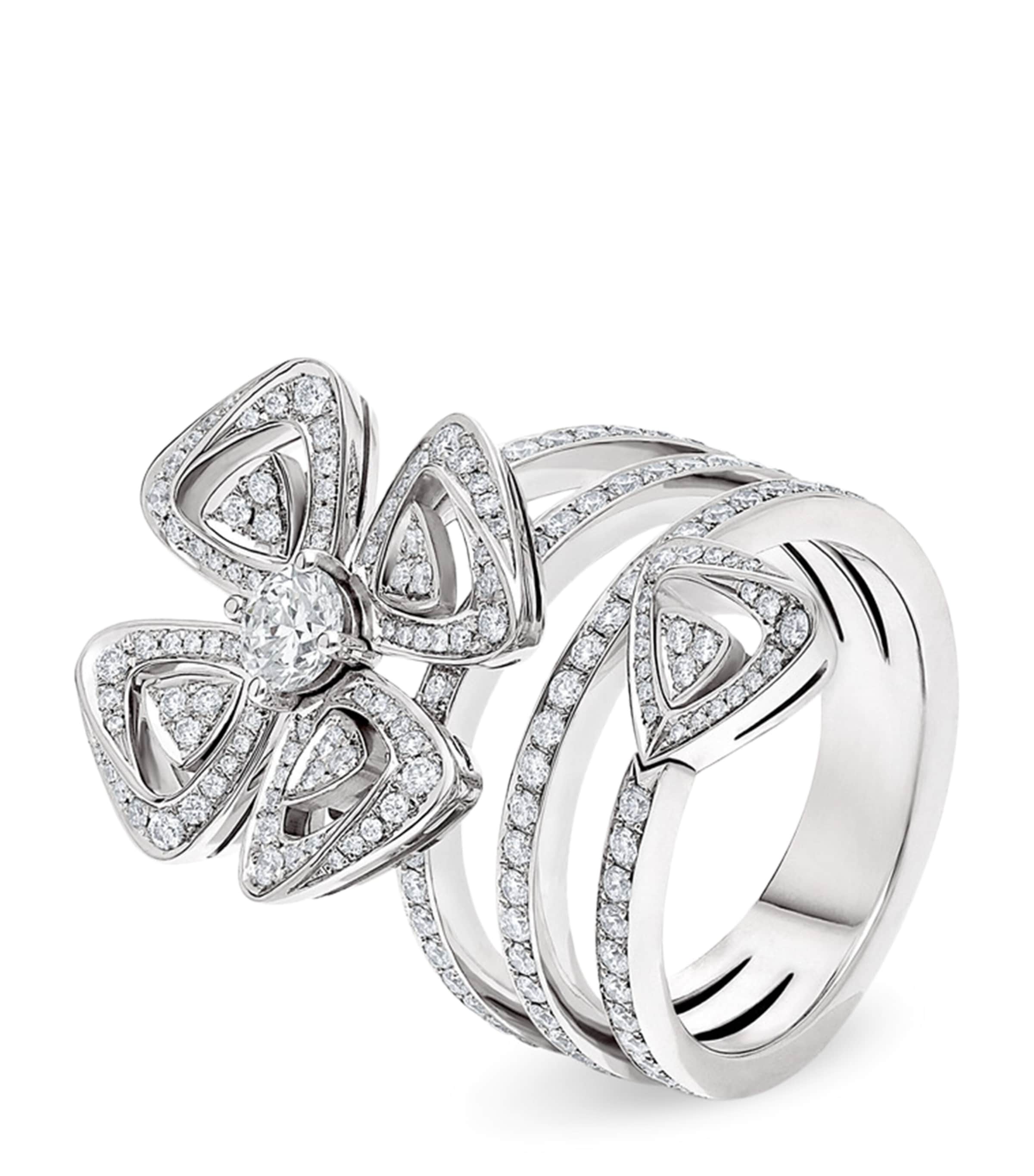 White Gold and Diamond Fiorever Ring WHITE GOLD Image 2