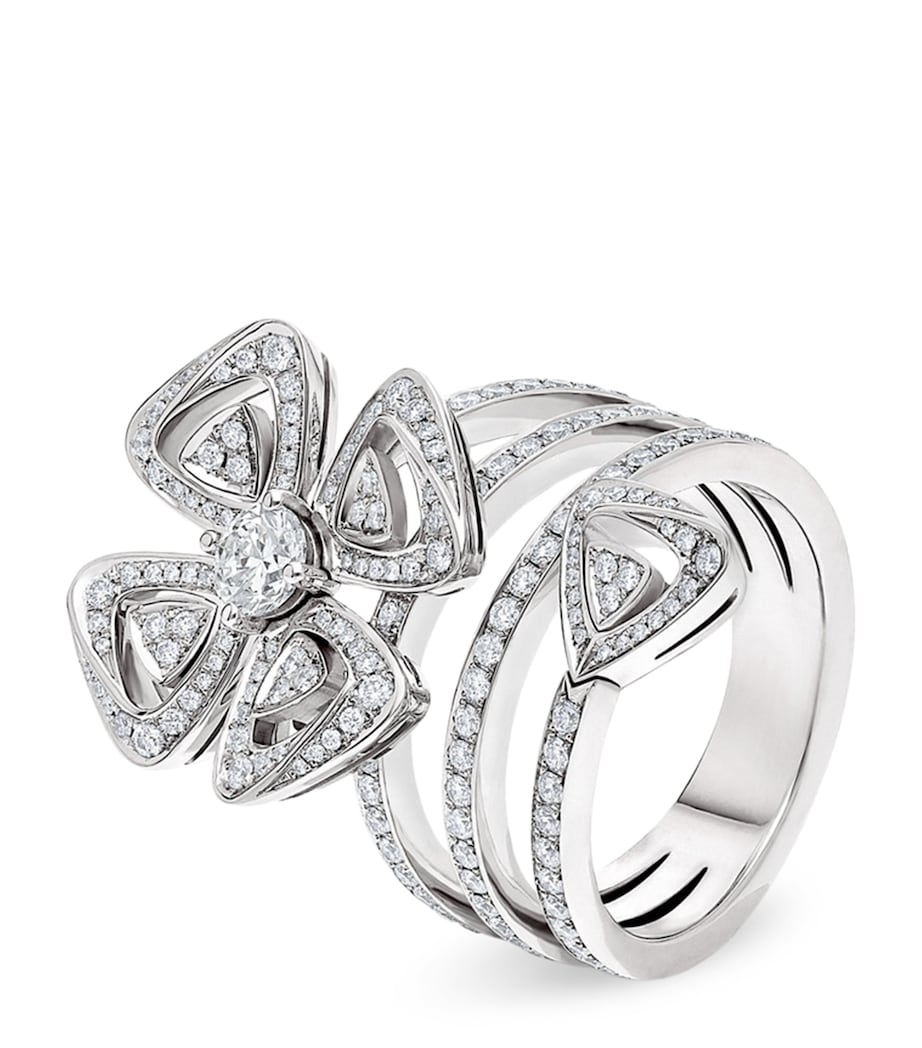 White Gold and Diamond Fiorever Ring WHITE GOLD Image 2