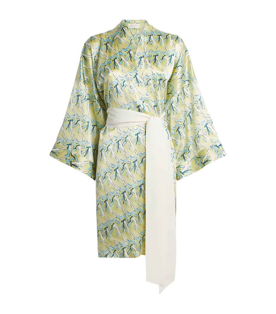 Olivia von Halle Womens Silk Cancan Short Robe Loulou Image 1