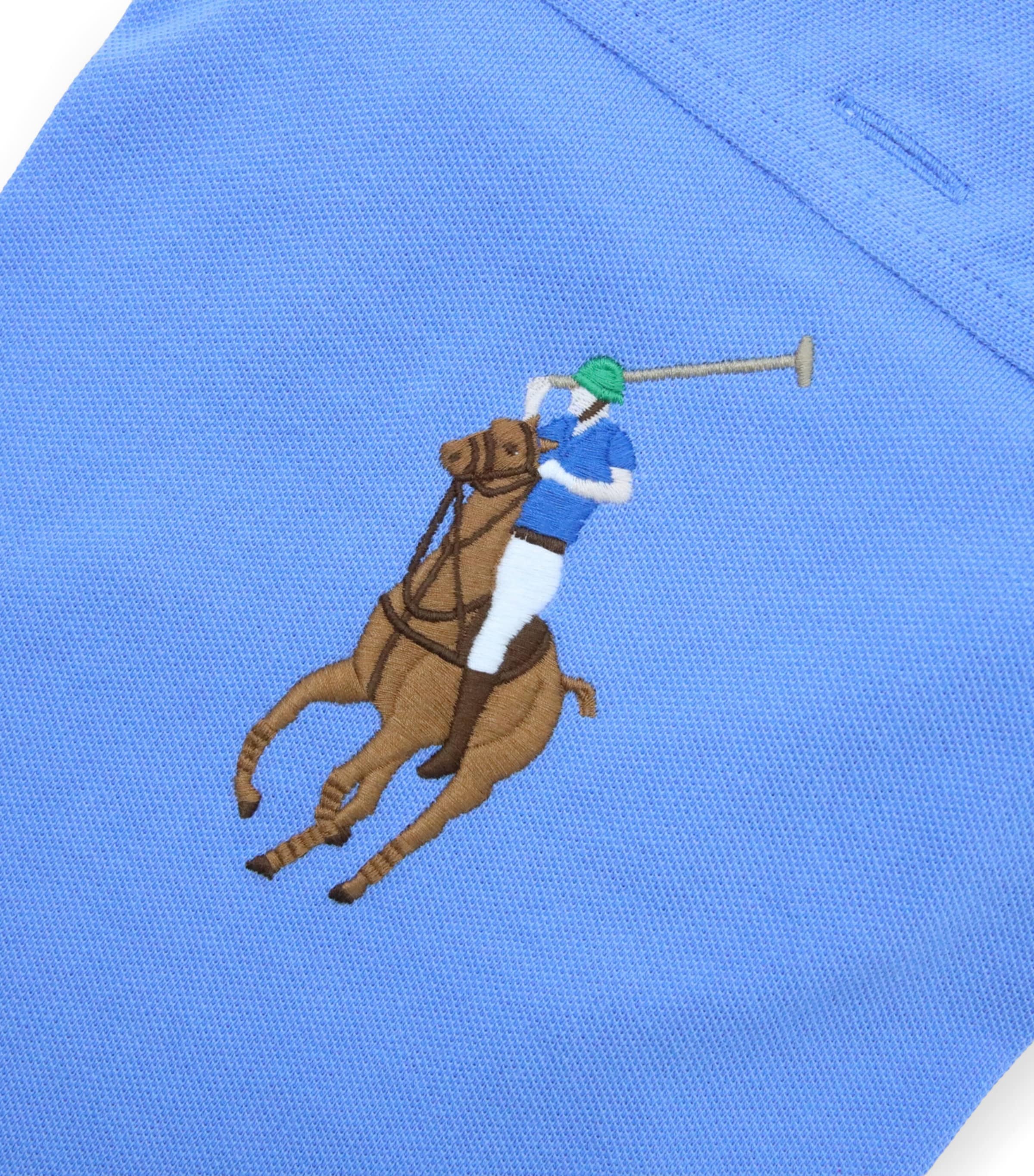 Mesh Cotton Polo Pony Dog Shirt (Extra Small) ISLAND BLUE Image 3