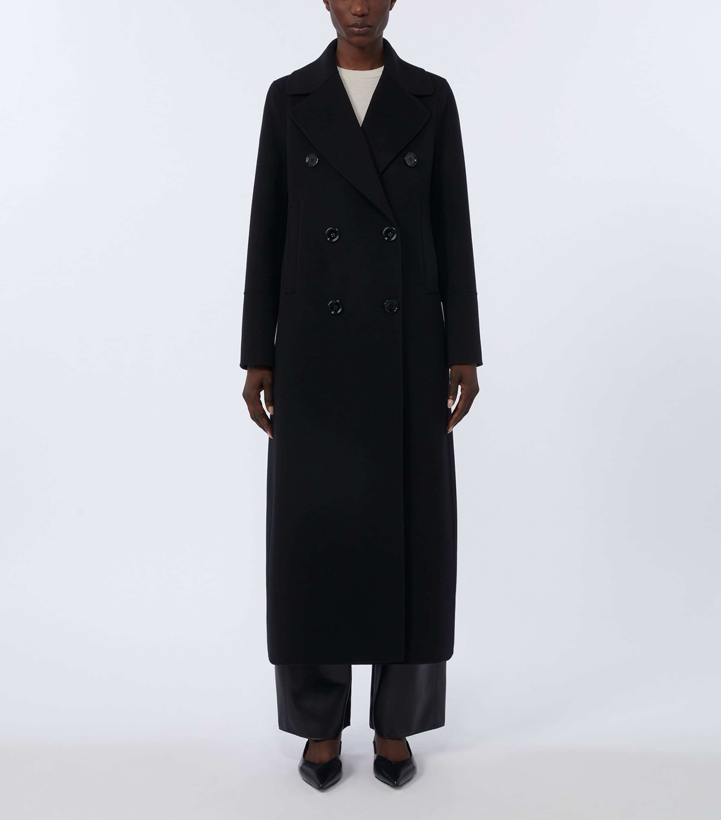 Virgin Wool Coat BLACK Image 2
