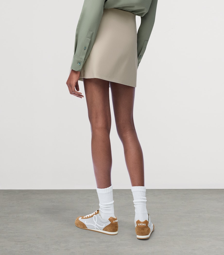 Tie-Detail Mini Skirt LIGHT BEIGE Image 3