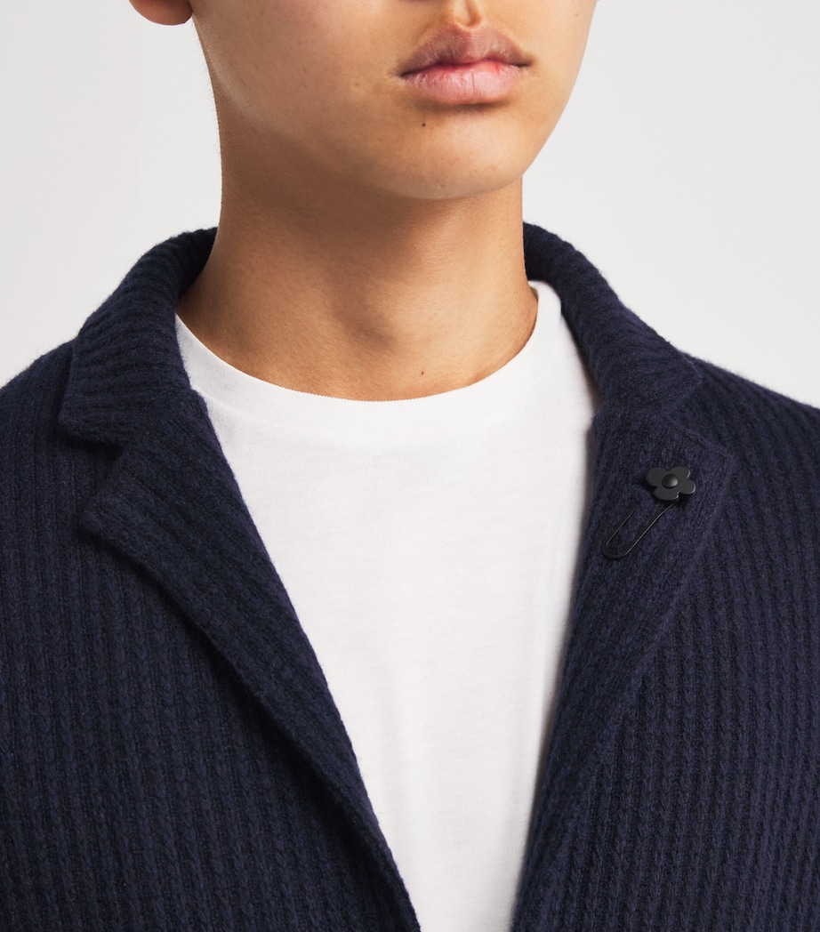 Cashmere Knitted Blazer 850 NAVY Image 6