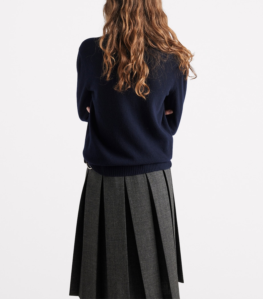 Wool-Cashmere Logo Sweater F022X Image 5