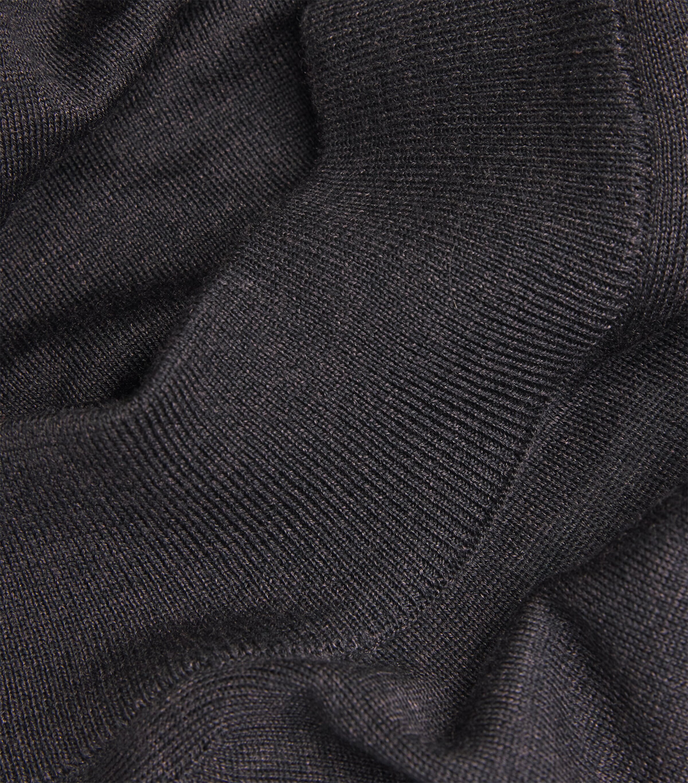 Pal Zileri Mens Wool-Silk Funnel-Neck Sweater Dark Grey Image 6
