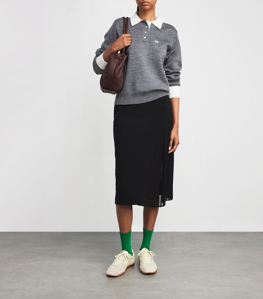 Knitted Logo Polo Shirt ANTHRACITE Image 2