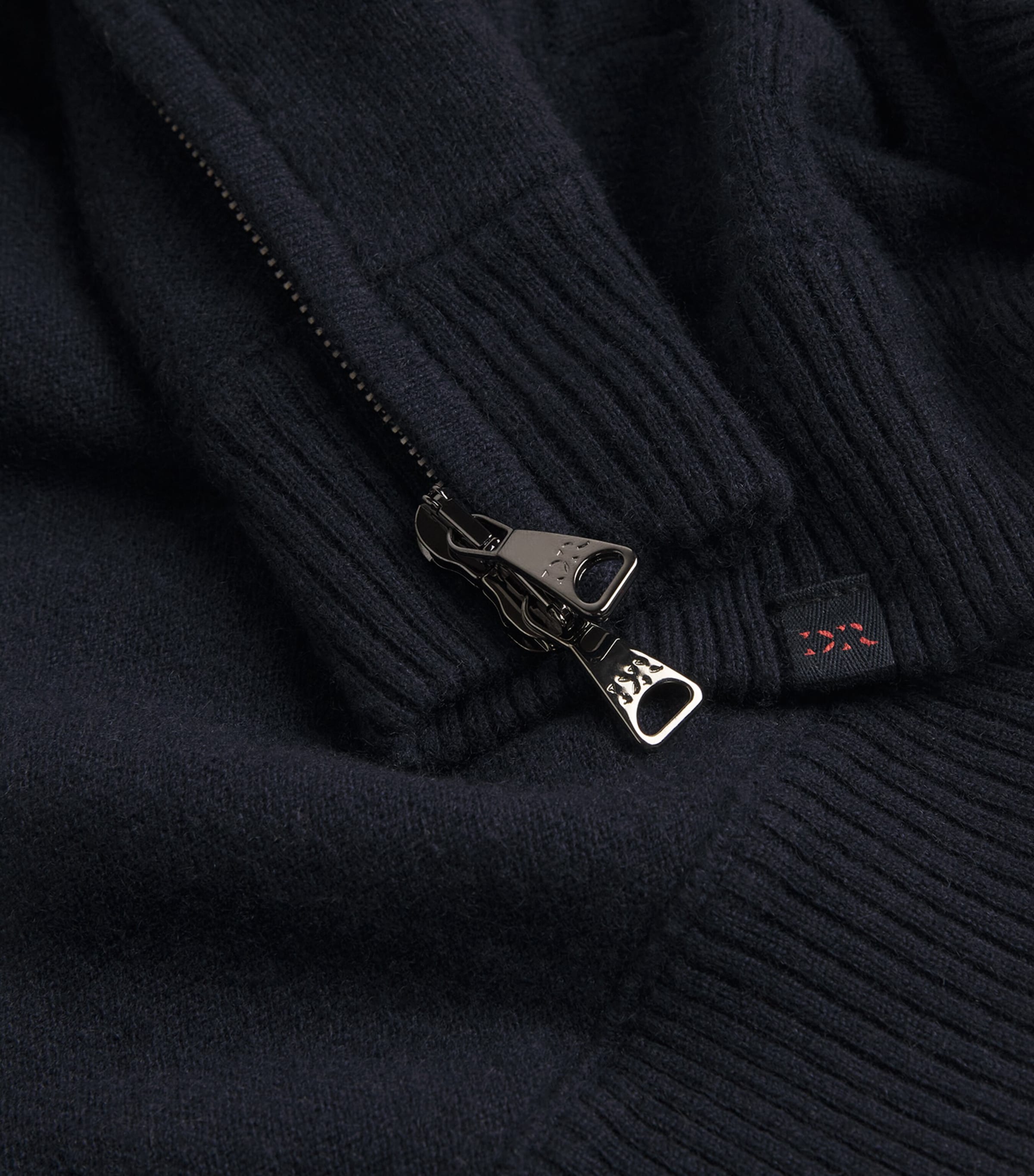 Derek Rose Mens Cashmere Finley Zip-Up Hoodie Nav/navy Image 5