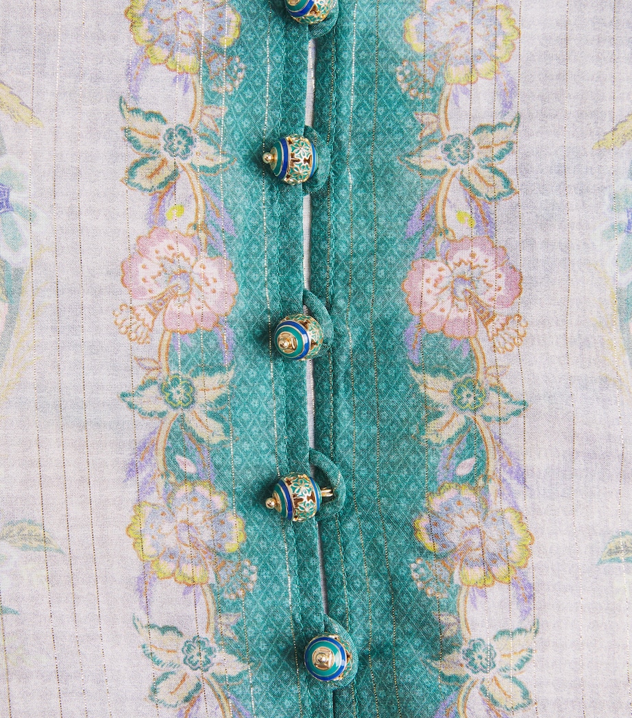 Zimmermann Womens Cotton-Silk Indra Blouse Cscfl Crm Scarf Flrl Image 6