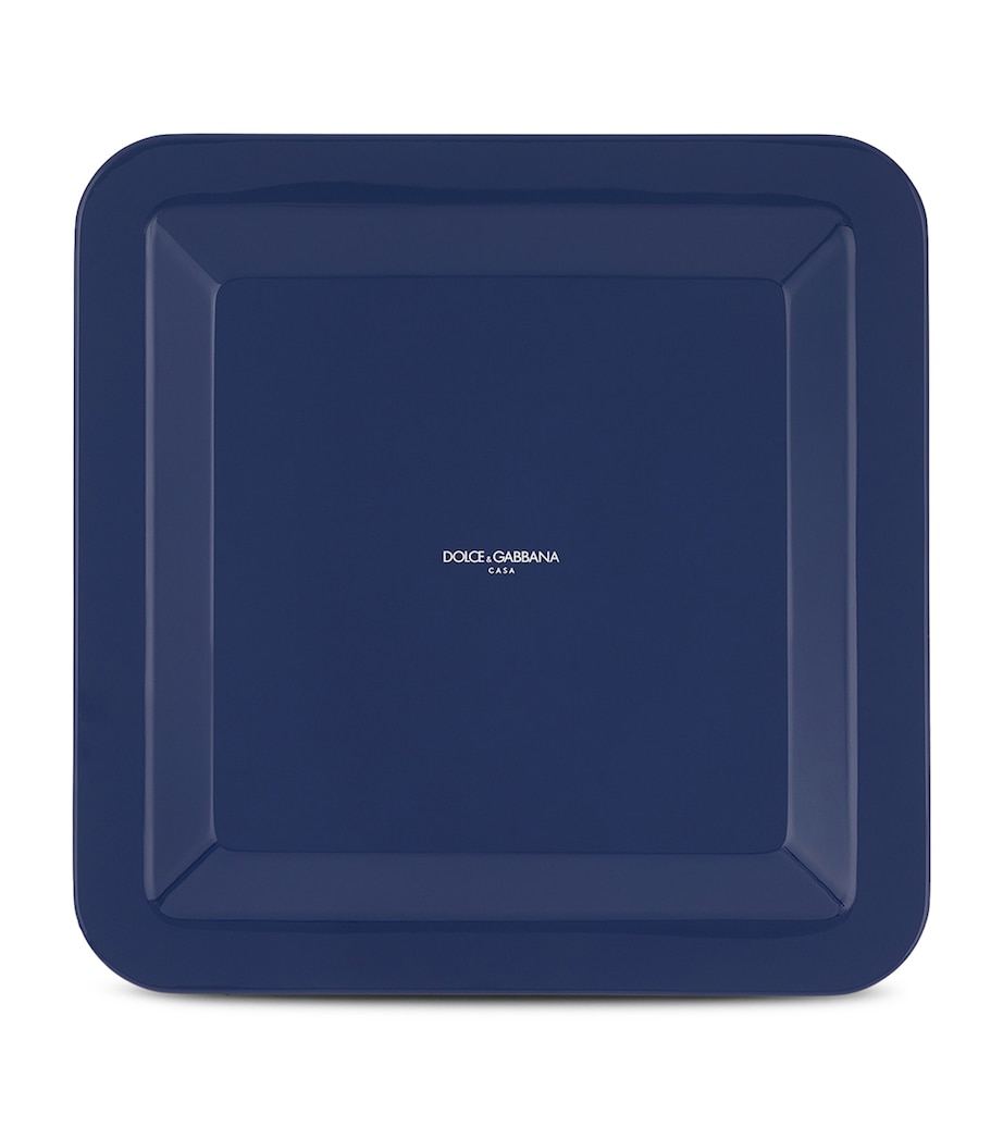 Dolce&Gabbana Casa Wooden Blu Mediterraneo Tray Blu Mediterran Image 2