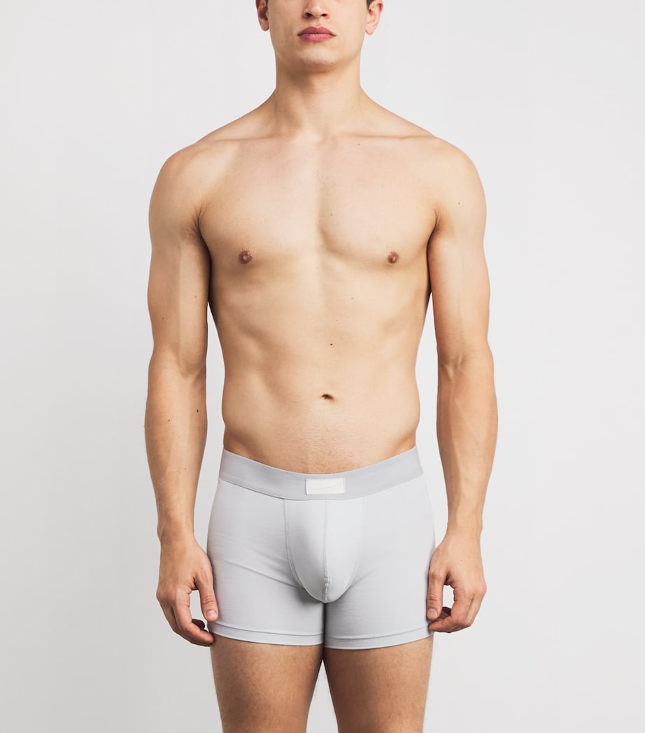 Stretch-Jersey Boxer Briefs (Pack of 3) BLUE BLACK MULTI Image 2