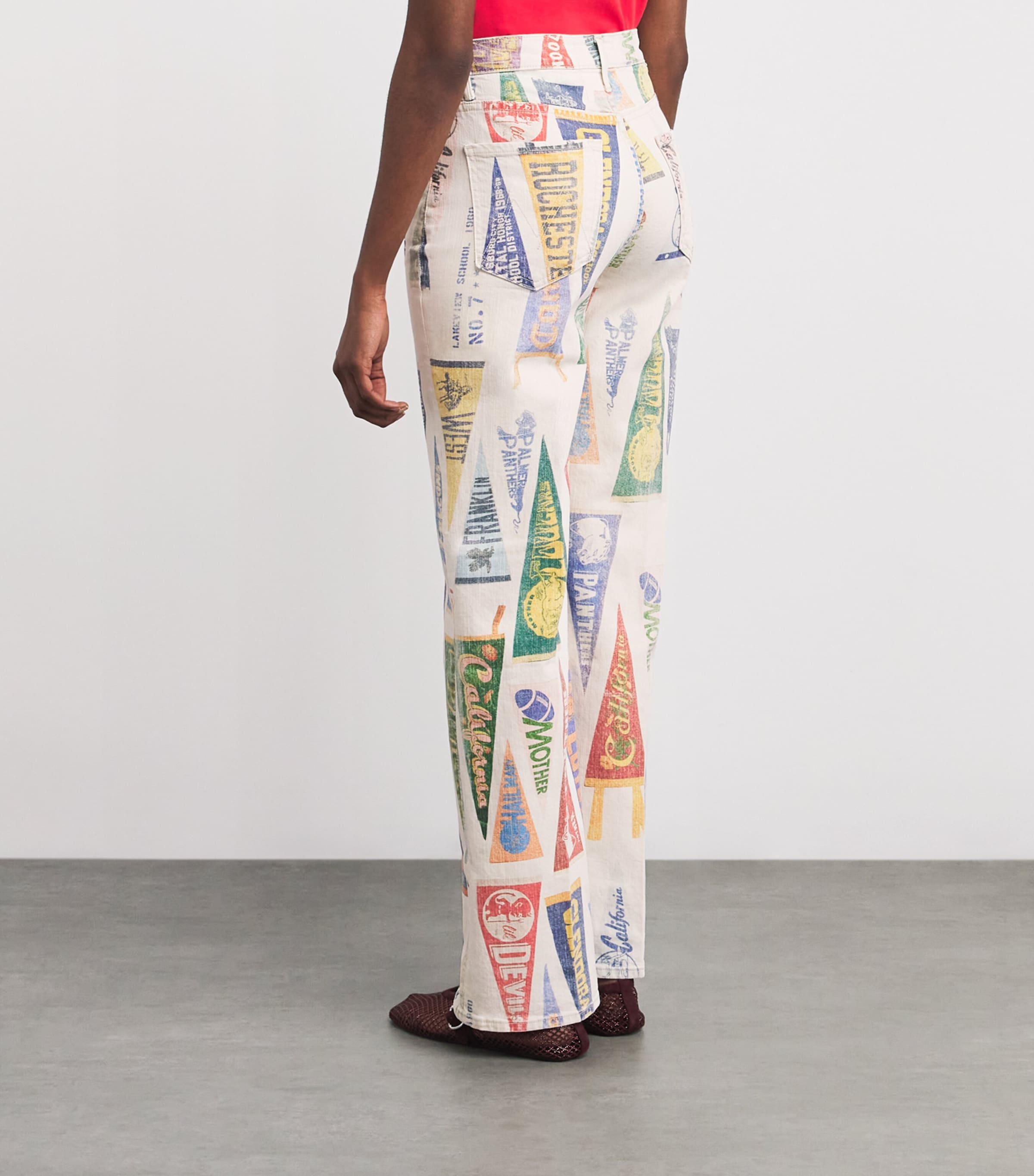 Printed Maven Sneak High-Rise Jeans PER PEP RALLY Image 4