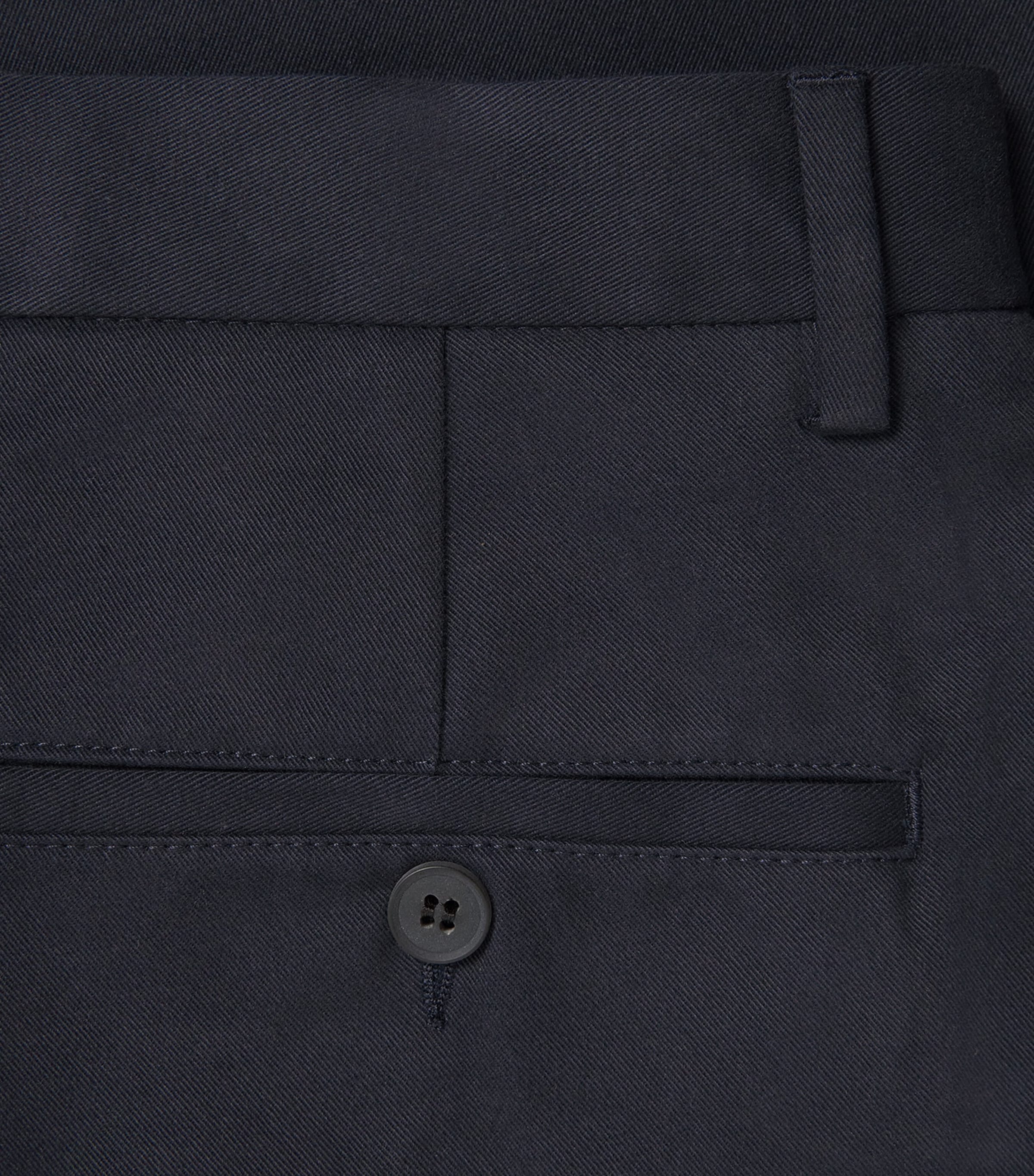 Sunspel Mens Cotton Drill Trousers Navy Image 6